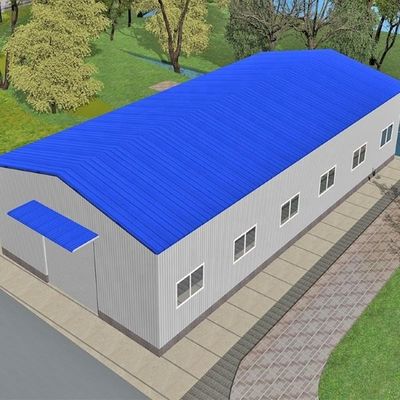 Construction préfabriquée d'atelier de structure métallique de poutre en double T de soudure de grande envergure