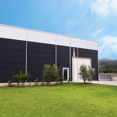 Le stockage léger de bâtiment d'atelier d'entrepôt de structure métallique a adapté aux besoins du client
