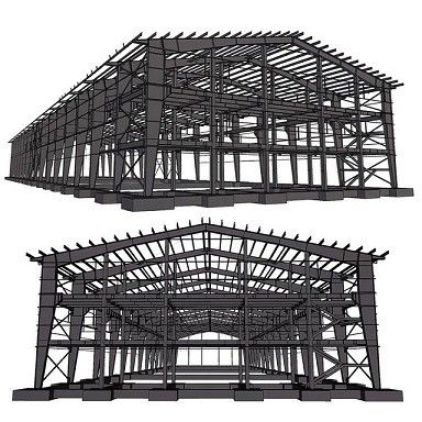 Atelier d'acier préfabriqué en grille avec conception personnalisée