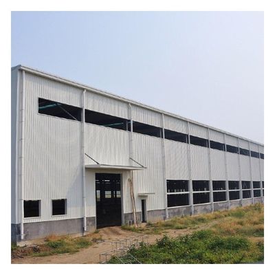 Poids léger moderne de bâtiments d'atelier de structure métallique de grande envergure personnalisable