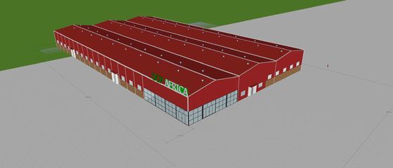 Bâtiment commercial réutilisable de structure métallique du cadre Q235B d'acier de construction