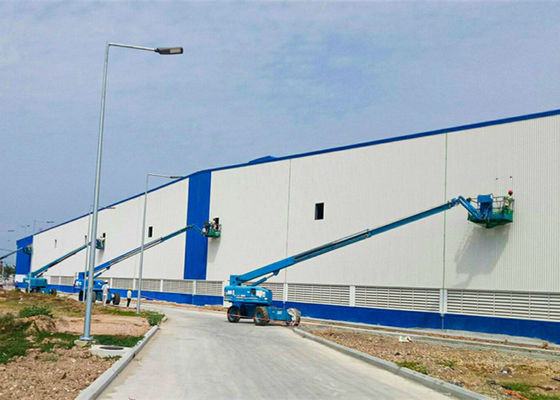 Construction de bâtiments industrielle fabriquée d'usine d'atelier de structure métallique