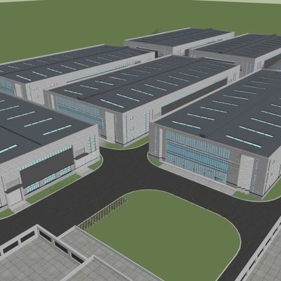 Entrepôt de bâtiment en acier personnalisé avec processus de perforation et stockage efficace