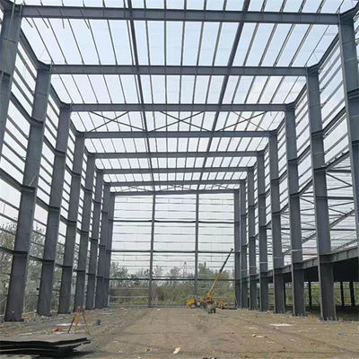 Portal cadre en acier Structure industrielle en acier Atelier de construction de courbure ISO9001