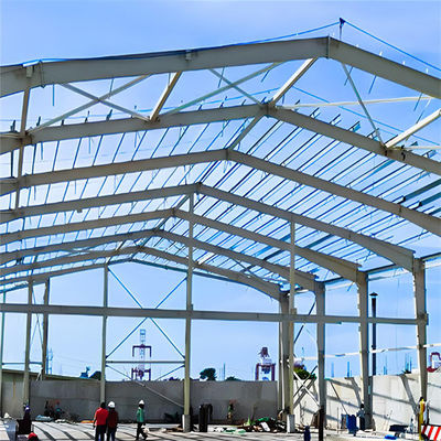 Structure en acier en section H soudée Atelier de construction Peinture Q355 Q235