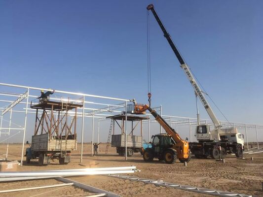 Utilisation pour la plantation agricole, serre en verre panoramique Wannuo