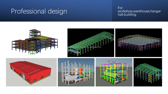 Envergure ISO9001 en métal de grille grande de bâtiments préfabriqués d'entrepôt 1