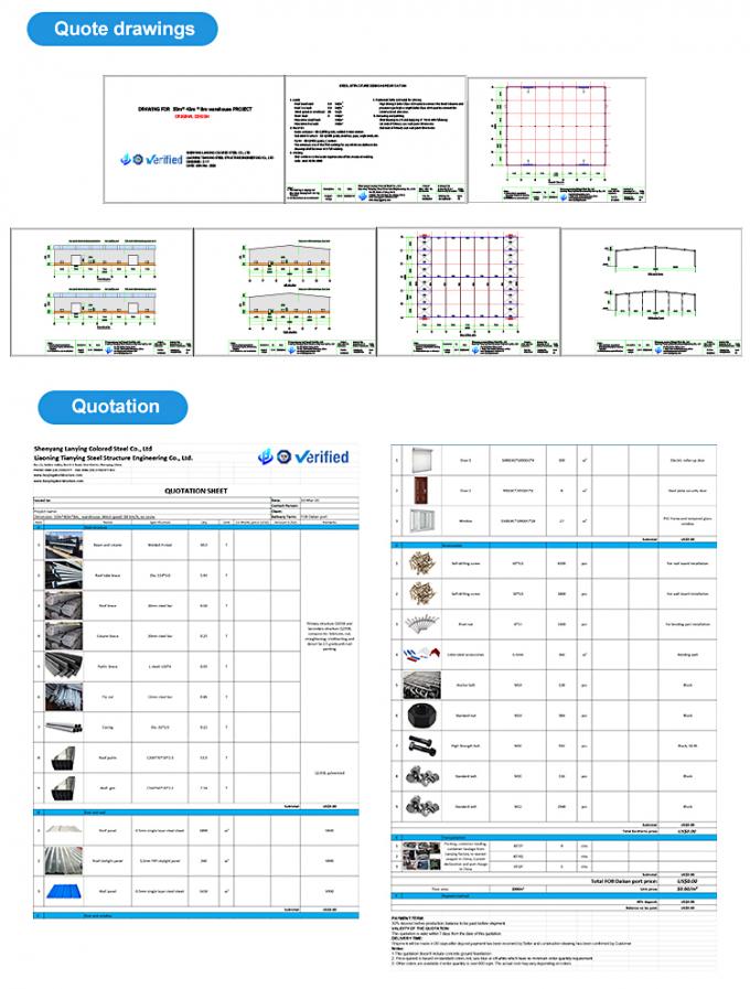 Structure métallique de Q355B pour le stockage de bâtiment d'atelier d'entrepôt 0